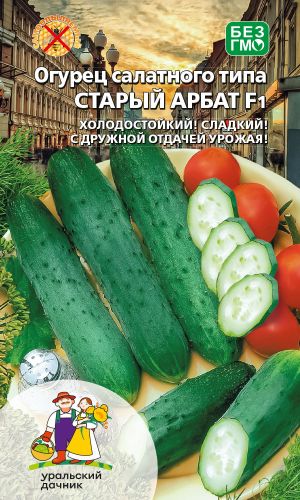 Огурец СТАРЫЙ АРБАТ F1 &mdash; Холодостойкий! Сладкий вкус! Дружная отдача урожая!