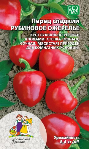 Перец РУБИНОВОЕ ОЖЕРЕЛЬЕ &mdash; Плодов видимо-невидимо! Для украшения стола!