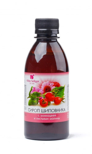 Сироп на травах ШИПОВНИК, ЭХИНАЦЕЯ, ЛИСТ МАЛИНЫ