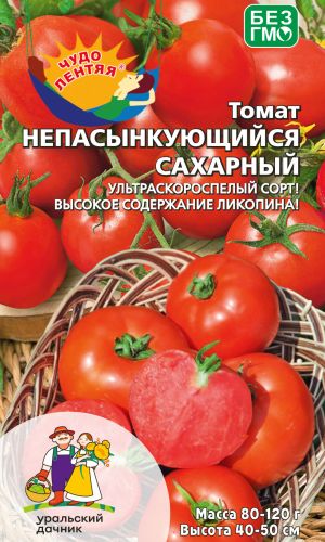 Томат НЕПАСЫНКУЮЩИЙСЯ САХАРНЫЙ &mdash; Ультраскороспелый сорт! Высокое содержание ликопина!